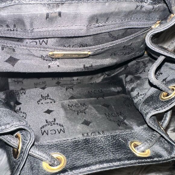 MCM black backpack with gold studs. Gorgeous bag! - Picture 11 of 12